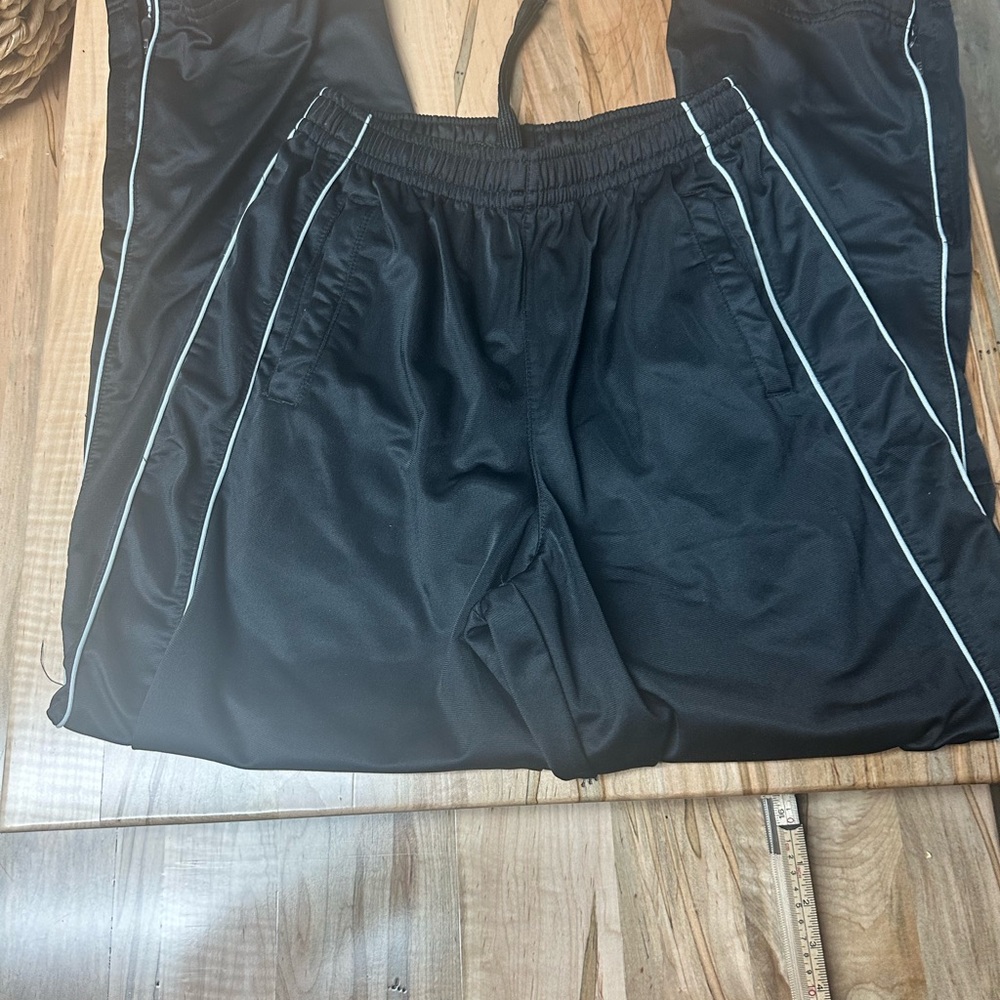 Athletic Works Black Sweatpants with White Trim